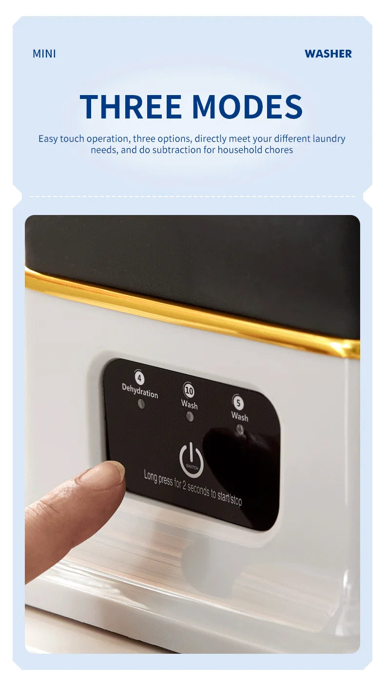Compact, powerful, foldable, and ready-for-anything mini washing machine, 2-in-1 portable washing machine.