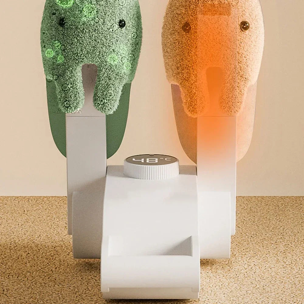 360° Smart Shoe Dryer, eliminates moisture, bacteria and odors in minutes.