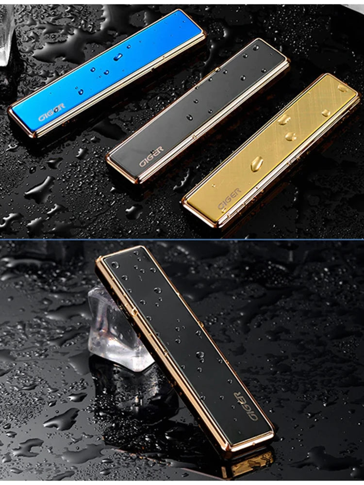 Internet Celebrity Explosion Metal USB Rechargeable Tungsten Lighter Portable Windproof Cigarette Lighter Men's Gift Gadget
