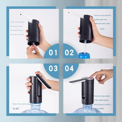 Automatic water dispenser, USB rechargeable, portable, electric, foldable, smart and very versatile
