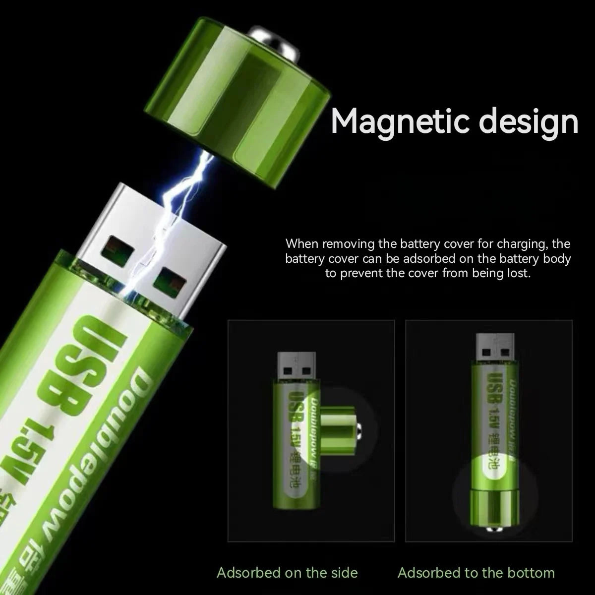 usb rechargeable battery set AA 1.5V 1400mwh constant voltage fast charging lithium battery