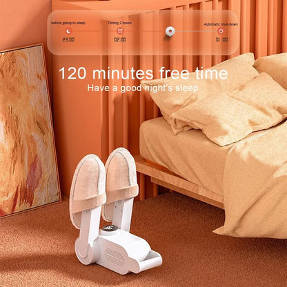 360° Smart Shoe Dryer, eliminates moisture, bacteria and odors in minutes.
