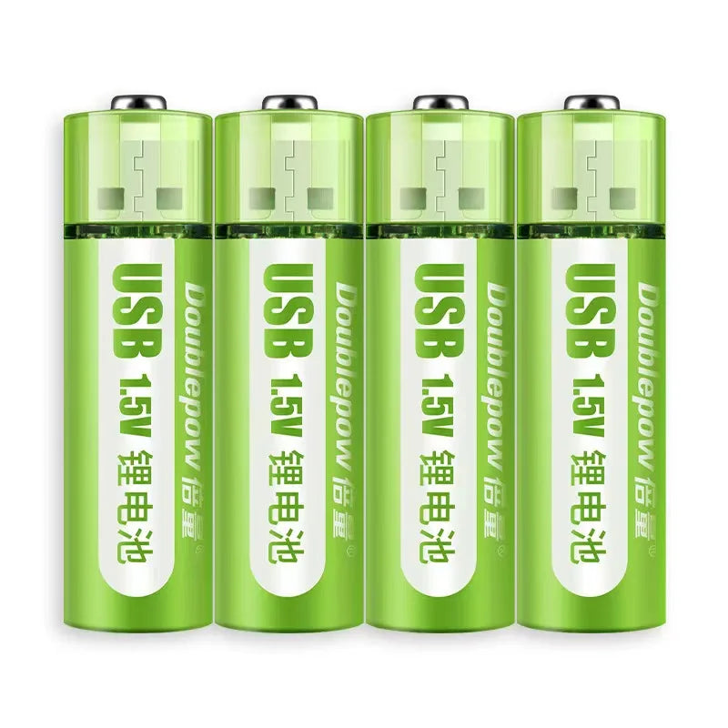 usb rechargeable battery set AA 1.5V 1400mwh constant voltage fast charging lithium battery