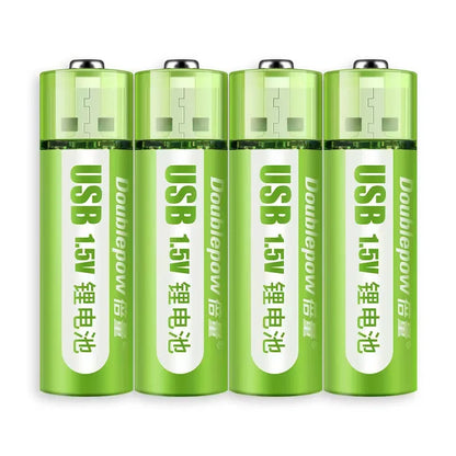 usb rechargeable battery set AA 1.5V 1400mwh constant voltage fast charging lithium battery