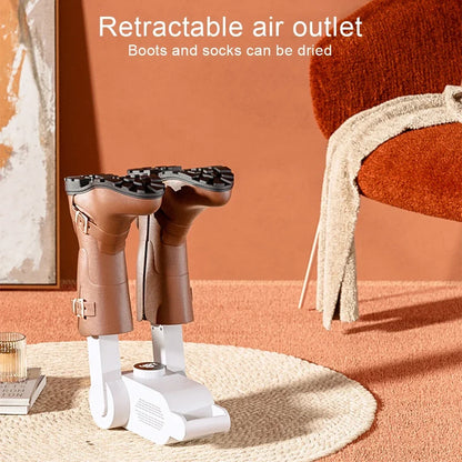 360° Smart Shoe Dryer, eliminates moisture, bacteria and odors in minutes.