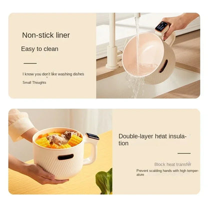 Quick, easy, and effortless cooking with this multifunctional electric pot. Excellent for dorms, homes, and more.