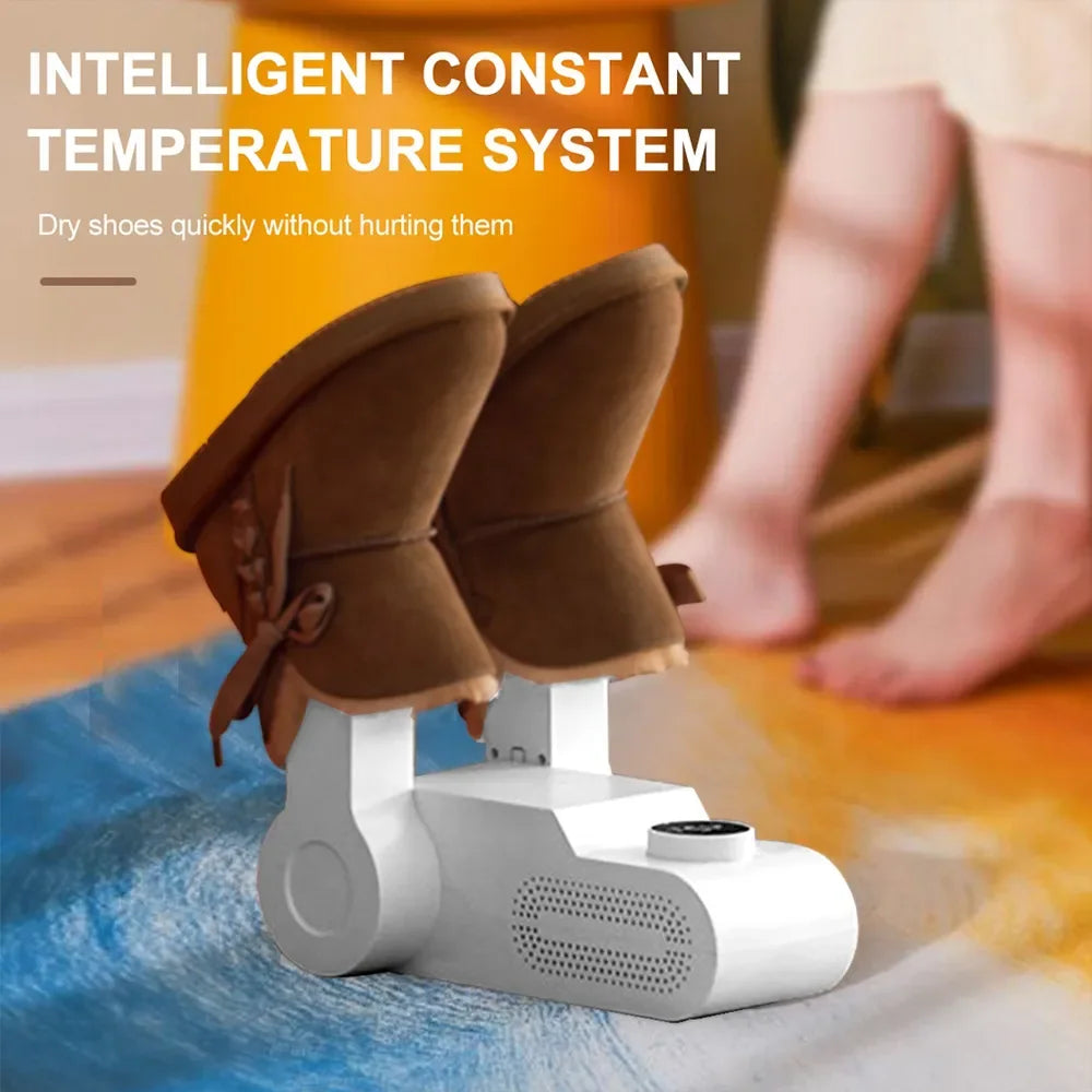 360° Smart Shoe Dryer, eliminates moisture, bacteria and odors in minutes.
