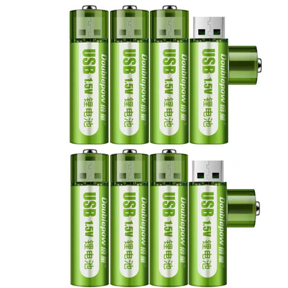 usb rechargeable battery set AA 1.5V 1400mwh constant voltage fast charging lithium battery