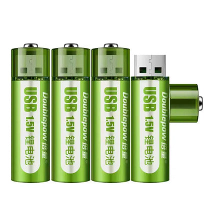 usb rechargeable battery set AA 1.5V 1400mwh constant voltage fast charging lithium battery