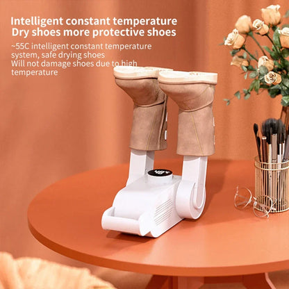 360° Smart Shoe Dryer, eliminates moisture, bacteria and odors in minutes.
