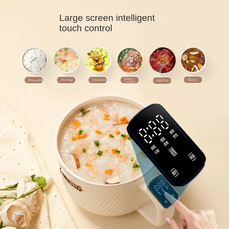 Quick, easy, and effortless cooking with this multifunctional electric pot. Excellent for dorms, homes, and more.
