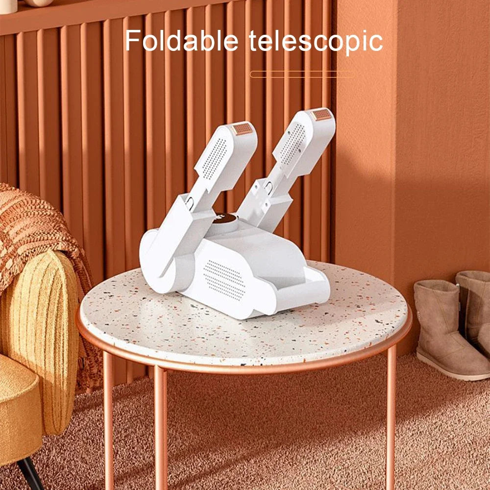 360° Smart Shoe Dryer, eliminates moisture, bacteria and odors in minutes.