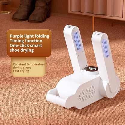 360° Smart Shoe Dryer, eliminates moisture, bacteria and odors in minutes.