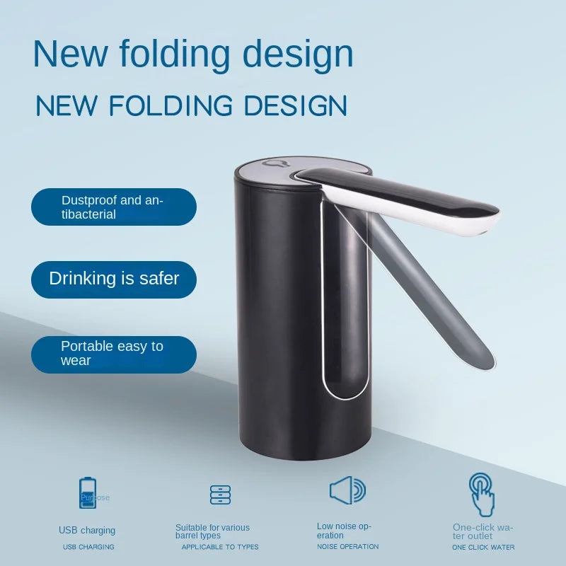 Automatic water dispenser, USB rechargeable, portable, electric, foldable, smart and very versatile