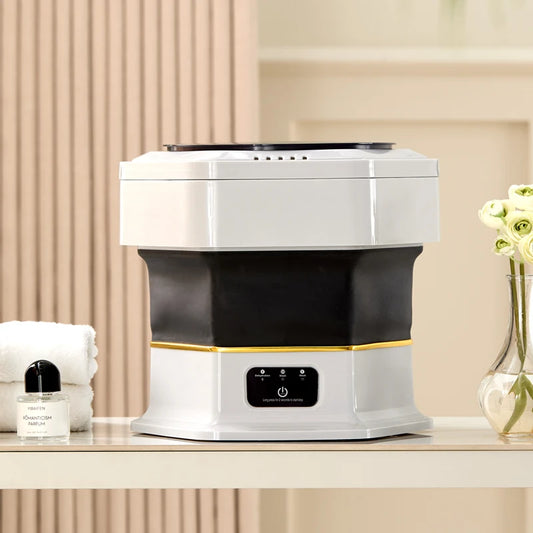 Compact, powerful, foldable, and ready-for-anything mini washing machine, 2-in-1 portable washing machine.