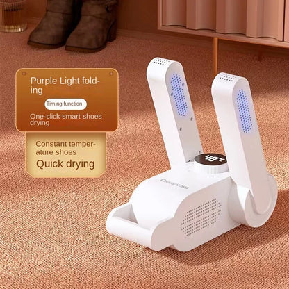 360° Smart Shoe Dryer, eliminates moisture, bacteria and odors in minutes.