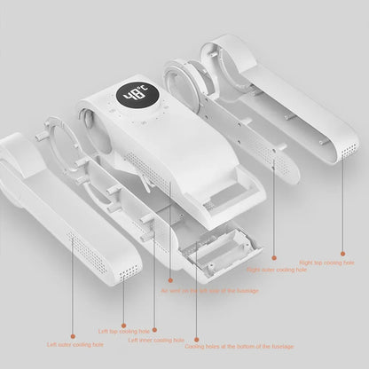 360° Smart Shoe Dryer, eliminates moisture, bacteria and odors in minutes.